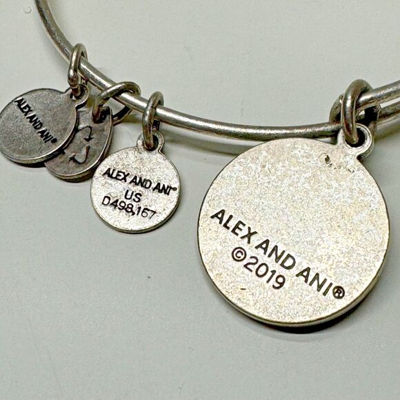 Vintage Sterling Silver Cowboy Hat Charm w ALEX and ANI Cat Mom Braclet - Picture 6 of 7